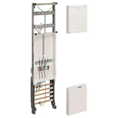 Hager Zählerschrank ZH33Q7N | 1 Zählerplatz | 3-Punkt | 1050x250mm | 5-polig | RAL 9010