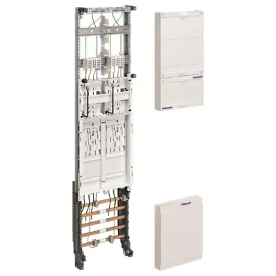 Hager Zählerschrank Komplettfeld ZH3ED22N | 2 Zählerplätze | eHZ | 1-feldrig | BKE-I | OKK | H=1050mm | Stahlblech weiß