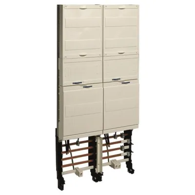 HAGER Komplettfeld ZK3ET28N | Zählerschrank 2 Zählerplätze | eHZ | 63A | 2-feldrig | H1050xB500mm | 5-polig | Weiß