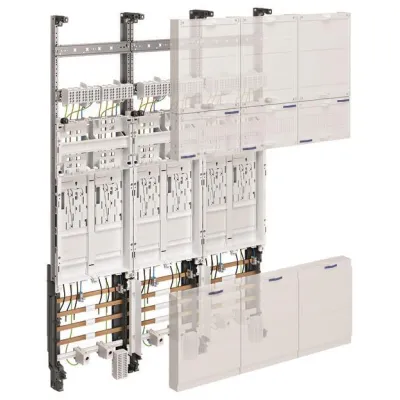 Hager Komplettfeld ZL3ET26 | 6-fach eHZ Zählerfeld | 3-feldrig | 1050x750mm | BKE-I | 63A | 5-polig | Schnellmontage