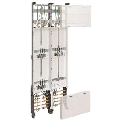 Hager ZK53Q5N Zählerschrank | 3 Zählerplätze | 2-feldrig | 1350x500mm | universZ | 5-polig | AP/UP | Weiß