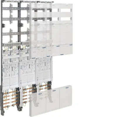 Hager Komplettfeld ZL53ME6A | 6 Zählerplätze eHZ | BKE-I | 63A | 5-polig | 1350x750mm | weiß RAL 9010