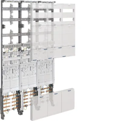 Hager Komplettfeld ZL53ME6A | 6 Zählerplätze eHZ | BKE-I | 63A | 5-polig | 1350x750mm | weiß RAL 9010