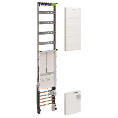 Hager Komplettfeld ZH53Q2N | Zählerschrank universZ | 1-feldig | 1350x250mm | 4 Reihen | 2-stöckig | Stahlblech weiß