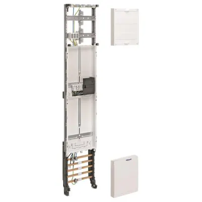 Hager Komplettfeld ZH53W1N | Zählerschrank 1 Zählerplatz | 2-stöckig | 1350x250mm | mit Zählersteckklemme | weiß