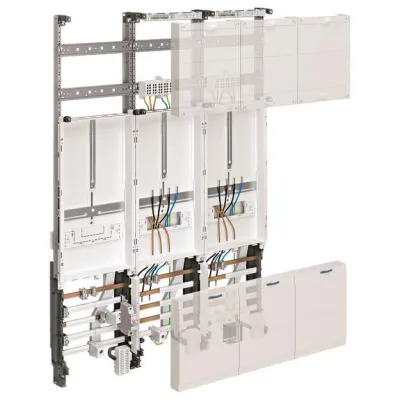 Hager Zählerschrank ZL31X2N | 2 Zählerplätze | 3-feldrig | 1050mm | Stahlblech weiß