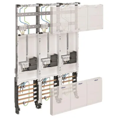 Hager Zählerschrank ZL33W4N | 3 Zählerplätze | 3-feldrig | 1-stöckig | 1050x750mm | RAL 9010