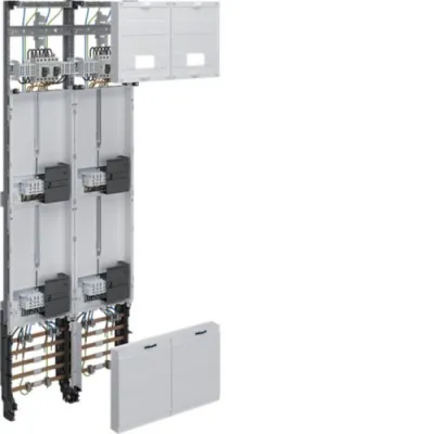 Hager Komplettfeld ZK53X7T | 4 Zählerplätze 3-phasig | 2-feldig | 63A | H=1350mm B=500mm T=122mm | weiß RAL9010