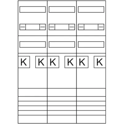 Hager Komplettfeld ZL3EH66 | Zählerschrank 6 Zählerplätze | 3-feldrig | Hauptschalter | 1050x750mm | Aufputz/Unterputz
