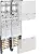 Bild: Hager Komplettfeld ZK3EL241H | eHZ Zählerschrank 4 Zählerplätze | 63A | 2-feldig | 1050x500mm | weiß | vormontiert