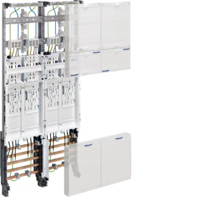 Hager Komplettfeld ZK3EL241H | eHZ Zählerschrank 4 Zählerplätze | 63A | 2-feldig | 1050x500mm | weiß | vormontiert