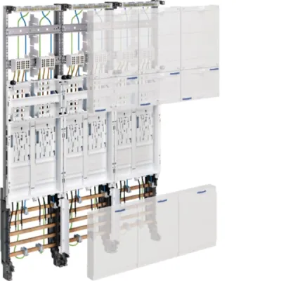 Hager Komplettfeld ZL3EL261H | 6 Zählerplätze eHZ BKE-I | 63A | verdrahtet | 1050x750mm | weiß RAL9010
