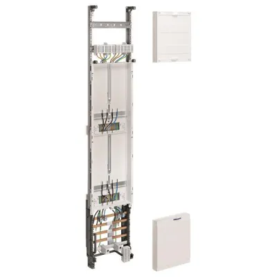 Hager Zählerschrank ZH52U3N | 2 Zählerplätze | 1-feldrig | Bayern | 1350x250mm | 5-polig | RAL 9010