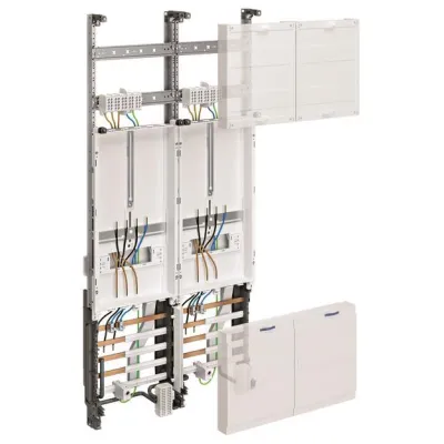 Hager Zählerschrank ZK32U3N | 2 Zählerplätze | 2-feldrig | H 1050mm | 1-stöckig | Bayern | Stahl