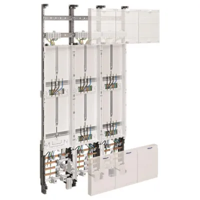 Hager Zählerschrank ZL52U6N | 5 Zählerplätze | 3-feldig | 1350x750mm | 2-stöckig | Bayern | IP20 | weiß