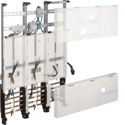 Hager Wärmepumpenkomplettfeld ZL32XP | 3-feldrig | 1050x750mm | 63A | 6 Reihen | verdrahtet | IP30 | weiß