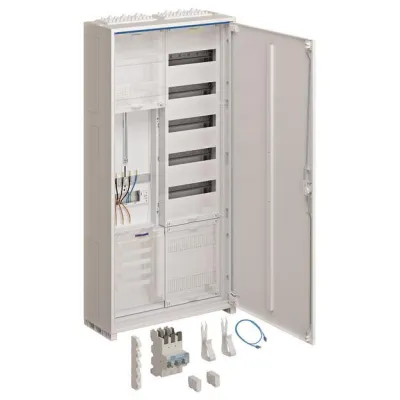 HAGER ZB323T15A Zählerschrank | 1ZP | 2 Felder | 5 Reihen | 1100x550x205mm | IP44 | Stahlblech | Aufputz/Unterputz