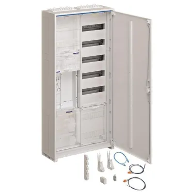 Hager Zählerschrank ZB32SET15LS | 1 Zählerplatz | 2-feldrig | AP/UP | 1100x550x205 mm | IP44 | Stahlblech | Weiß