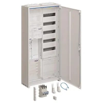 Hager ZB32SEQ15A Zählerschrank | 1ZP | 2-feldrig | 5 Reihen | 1100x550x205mm | AP/UP | IP44 | Stahlblech | Weiß