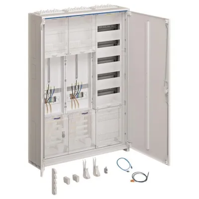 Hager Zählerschrank ZB332U25LS | 2ZP | 3-feldrig | 5 Reihen | AP/UP | 1100x800x205mm | IP44 | Weiß