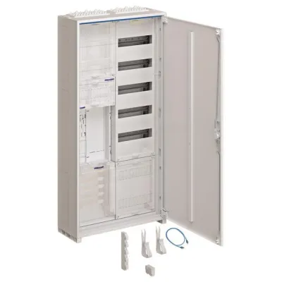 Hager Komplettschrank ZB32SEQ15 | Zählerschrank 2-feldrig 1ZP | eHZ | APZ | VT5 | Aufputz | H=1100mm | IP44 | weiß