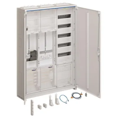 Hager Komplettschrank ZB335C15LS | Zählerschrank 1ZP 3-polig | Aufputz/Unterputz | 3-feldrig | IP44 | H1100mm