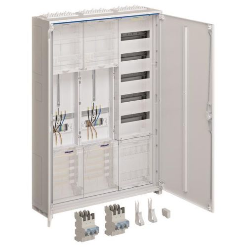 Bild: Hager Komplettschrank AP/UP 2Z ZB333Q25EN 1stö 3Feld IP44 SS_5p Hager Komplettsc