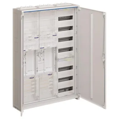 Hager Zählerschrank ZB33SET27 | 2ZP | 3-feldrig | 7-reihig | eHZ | 1100x800x205mm | IP44 | Stahlblech | Weiß