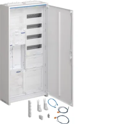 Hager Komplettschrank ZB32SET16LK | Zählerschrank 1 Zählerplatz eHZ | Aufputz/Unterputz | IP44 | 1100x550x205mm | weiß