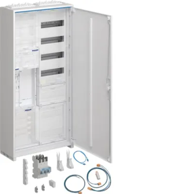 Hager Komplettschrank ZB32EZ16SB | 1 Zählerplatz eHZ | 2 Felder | IP44 | 1100x550x205 mm | 63A | Aufputz/Unterputz