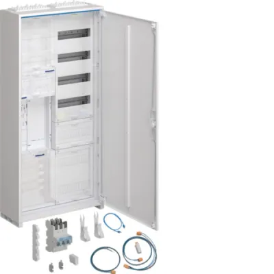 Hager Komplettschrank ZB32EZ16SB | 1 Zählerplatz eHZ | 2 Felder | IP44 | 1100x550x205 mm | 63A | Aufputz/Unterputz