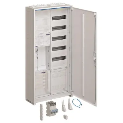 Hager Komplettschrank ZB32ET215W2 | Zählerschrank 1 Zählerplatz | 2-feldrig | Aufputz/Unterputz | IP44 | Weiß