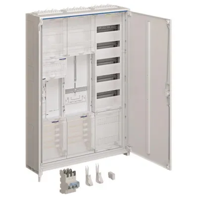 Hager Komplettschrank ZB33SEQ19EN | Zählerschrank 1 Zählerplatz | 3 Felder | 1100x800x205 mm | IP44 | Stahlblech | weiß