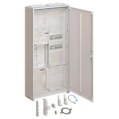 Hager Zählerschrank ZB32ET215W31 | 1 Zählerplatz | 2-feldrig | APZ | IP44 | Überspannungsschutz | weiß