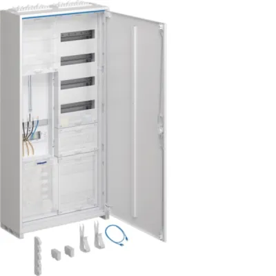 Hager Komplettschrank ZB321X16 | Zählerschrank 1-fach 3-phasig | Aufputz/Unterputz | 1100x550x205 mm | IP44 | weiß