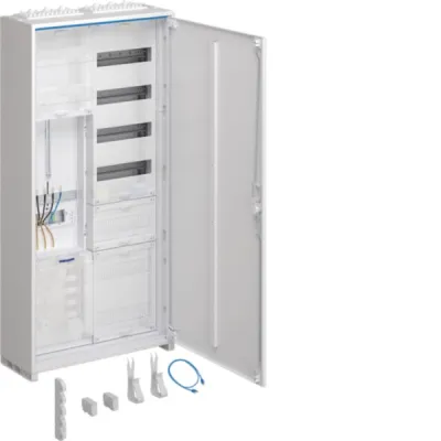 Hager Komplettschrank ZB321X16 | Zählerschrank 1-fach 3-phasig | Aufputz/Unterputz | 1100x550x205 mm | IP44 | weiß