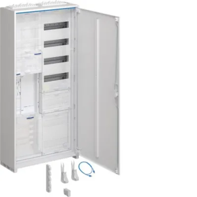 Hager Komplettschrank ZB32SEQ16 | Zählerschrank eHZ 1 Zählerplatz | 2 Felder | IP44 | 1100x550x205mm | AP/UP | weiß