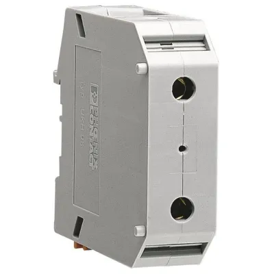 Hager Reihenklemme KR95P | 1-polig | 25-95mm² | Anschlussklemme für TS35 Tragschiene | grau | 25x97,6x82,8mm