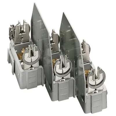 Hager Sicherungsunterteil NH00 L00M | NH-Sicherungsunterteil 3-polig | 3x125A | Dreifachabgang je Pol