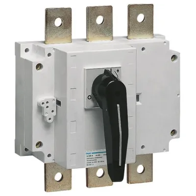 HAGER Lasttrennschalter HA354250A | Hauptschalter 3-polig 250A | Einbaugerät | IP00 | verriegelbar | schwarz