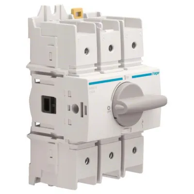 Hager Lasttrennschalter HAD312 | 3-polig | 125A | für Hutschiene & Montageplatte | abschließbar | weiß