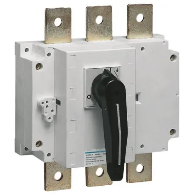 Hager Lasttrennschalter HA357400A | Hauptschalter 3-polig 400A | Trennungsanzeige | Einbaugerät | IP00 | schwarz