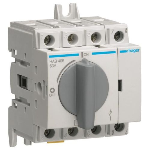 Bild: Hager Lasttrennschalter 4P 63A HAB406