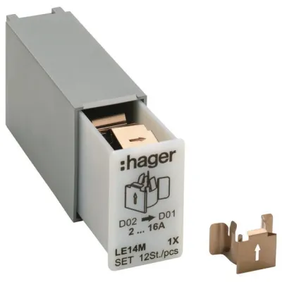 HAGER LE14M Haltefeder f. Si-D01 in L7xM Set 12St.