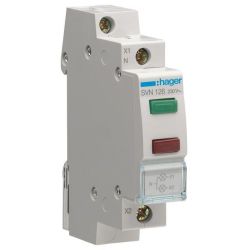 Hager LED-Leuchtmelder 2fach grün und rot,230VAC SVN126
