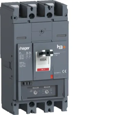 HAGER Leistungsschalter HNW400DR h3+ P630 TM | 3-polig 400A | 250-400A einstellbar | 40kA | 220–690V | IP40