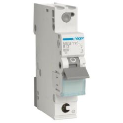 Hager Leitungsschutzschalter 1p. B-13A,6kA,1M QC MBS113