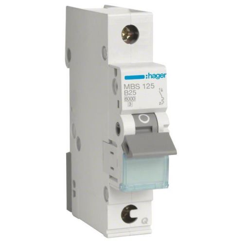 Bild: Hager Leitungsschutzschalter 1p. B-25A,6kA,1M QC MBS125