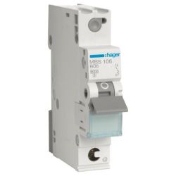 Hager Leitungsschutzschalter 1p. B-6A,6kA,1M QC MBS106