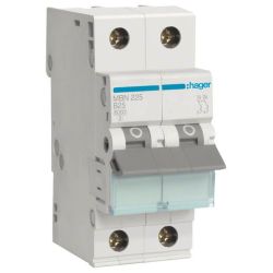 Hager Leitungsschutzschalter 2pol. B-25A, 6kA MBN225